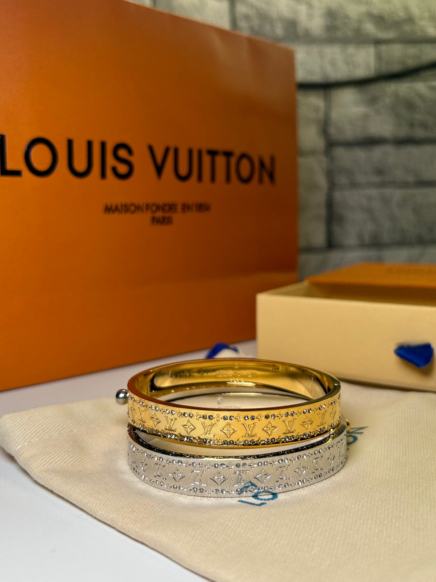 Cubic Zirconia LV Bangle